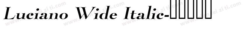 Luciano Wide Italic字体转换